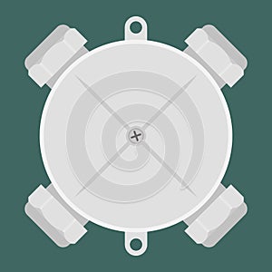 Round white junction box