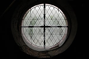 Round window in Kutna Hora, Czech Republic.