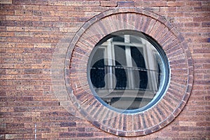 Round window with reflection