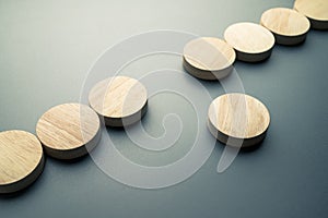 A round wood blocks different, and original concept