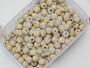 round wooden bead macrame craft accessories