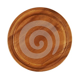Round wooden tray salver