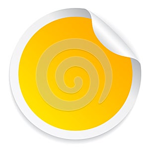 Round yellow sticker