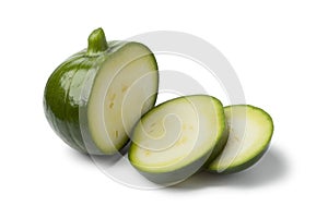 Round zucchini with slices