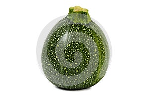 Round zucchini on white