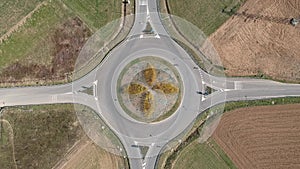 Roundabout aerial view