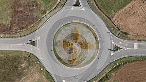 Roundabout aerial view