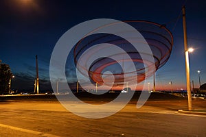 Roundabout Anemone or network roundabout, in Matosinhos, Porto, Portugal. photo