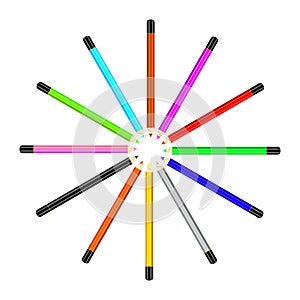 Roundabout colored pensil photo