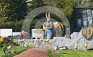 Roundabout with easter decoration
