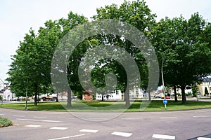 Roundabout with honor column Hanau