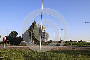 Roundabout on the provincial road N207 near the Weegje in Waddinxveen near Gouda