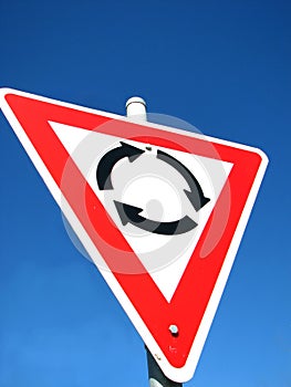 Roundabout sign