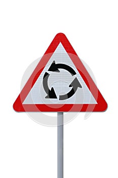 Roundabout Sign Isolated