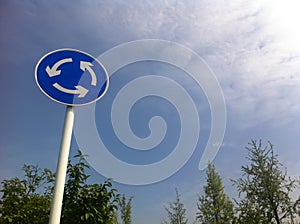 Roundabout sign