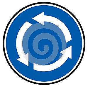 Roundabout sign