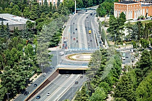 Roundabout and tunnel on Plaza Cardenal Cisneros photo