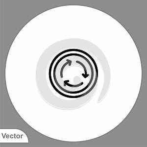 Roundabout vector icon sign symbol