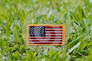 Rounded American flag patch