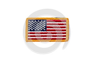 Rounded American flag patch