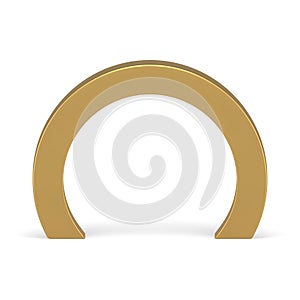 Rounded archway golden entrance exit column basic architectural 3d element design realistic vector