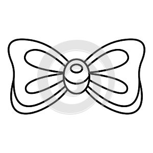 Rounded bow tie icon, outline style