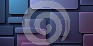 Rounded corner rectangles creating modern abstract background with blue and purple gradient.