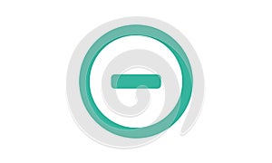 Rounded delete button with minus icon vector isolated on white background for your web and mobile app design,
