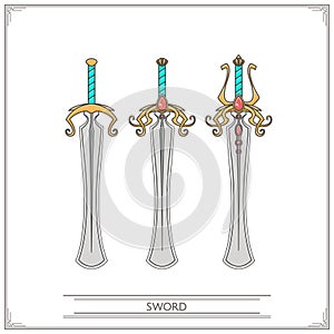 Rounded Fantasy Sword