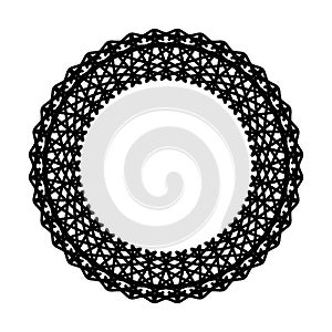 Rounded frame simple black white stamp put text decor vintage theme simple single. Part Art web sign lace icon style copy space