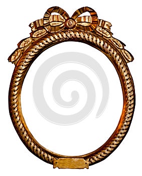 Rounded gilded frame