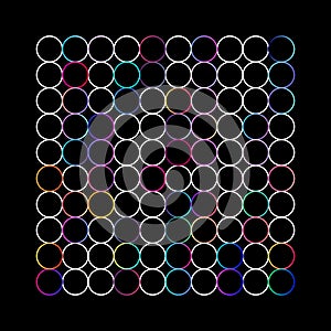 Rounded holographic gradient sphere button. gradient circle vector illustration