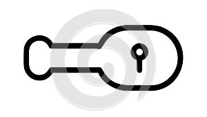 Rounded Keyhole Entry Security Icon, vector design Generative AI
