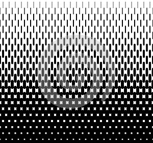 Rounded lines halftone seamless pattern