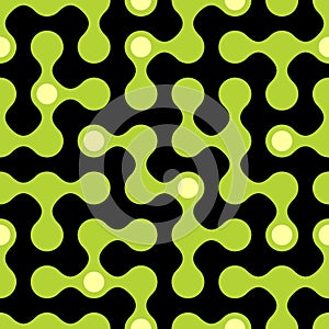 Rounded maze seamless pattern