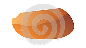 Rounded Orange Abstract Shape, Fluid Organic Element, vector design Generative AI