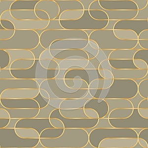 Rounded oval golden frames seamless pattern photo