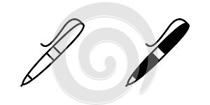 Rounded pen icon. Pen vector illustration