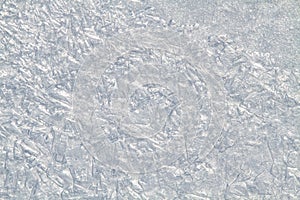 The rounded pieces of ice formed an icy pattern