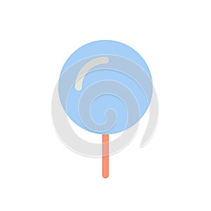 Rounded push pin flat color ui icon