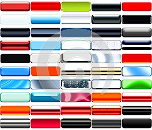 Rounded rectangle button set 1