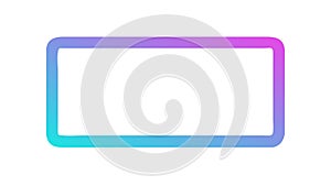 Rounded rectangle frame with gradient border, modern UI element, vector design Generative AI