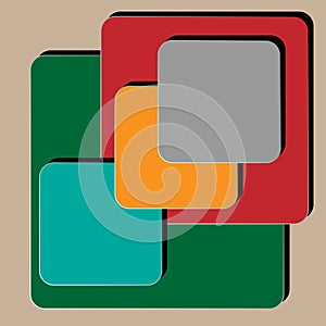 Rounded Rectangle Stack With Black Shadow Background photo