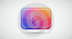 Rounded rectangular icon with a gradient blend of blue, purple, red, orange, and yellow