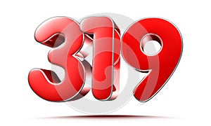 Rounded red numbers 319.