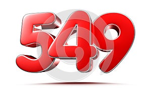 Rounded red numbers 549.