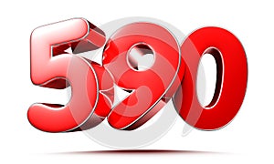 Rounded red numbers 590.