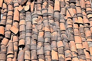 ROUNDED RED ROOF TOP TILES