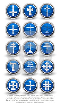 Rounded religion cross set. Part 2