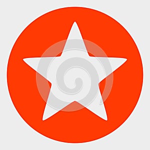 Rounded Star Raster Icon Illustration